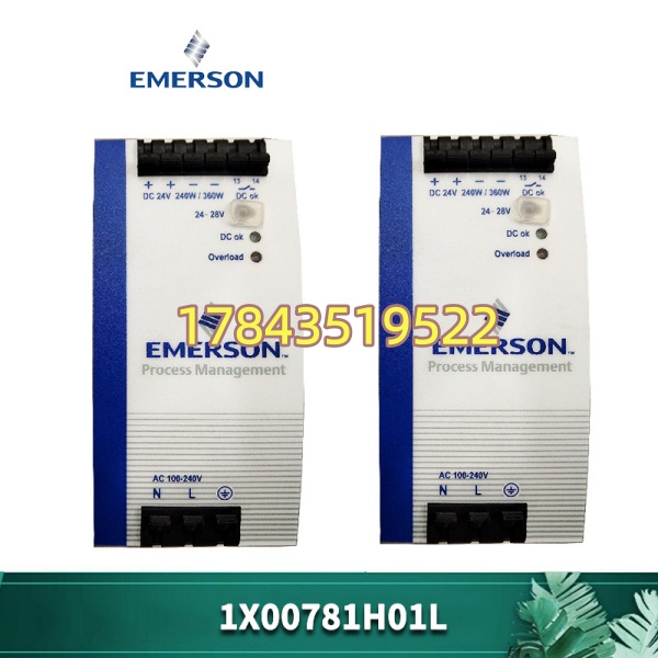 Emerson 1X00781H01L | Ovation DCS 24VDC/10A DIN导轨开关电源模块 - 图片 3