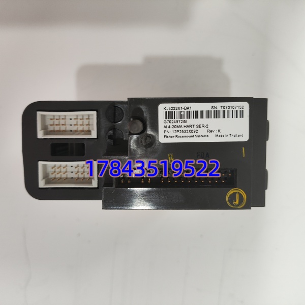 Emerson KJ4110X1-BA1 M-Series Analog Input 8pt 4–20mA HART | 适配KJ4001X1-Cx 底座
