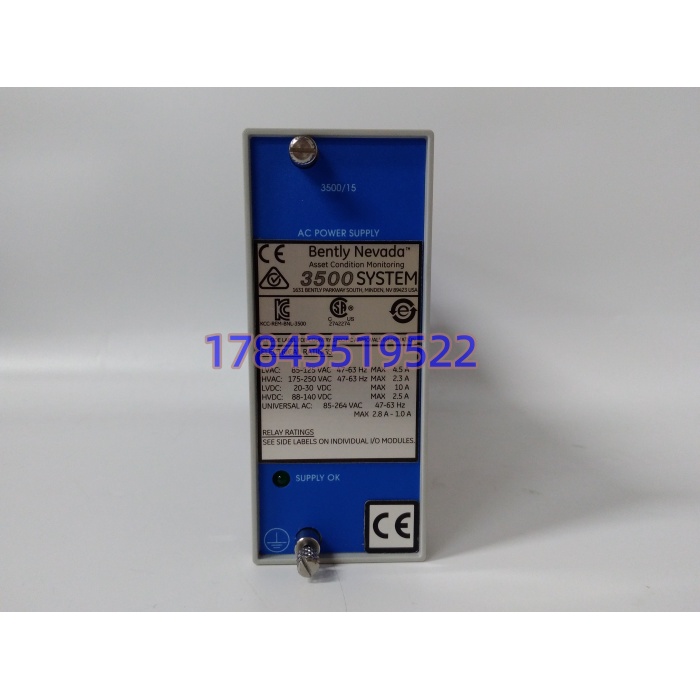 Bently Nevada 3500/15 127610-01 | 通用交流输入 - 图片 4