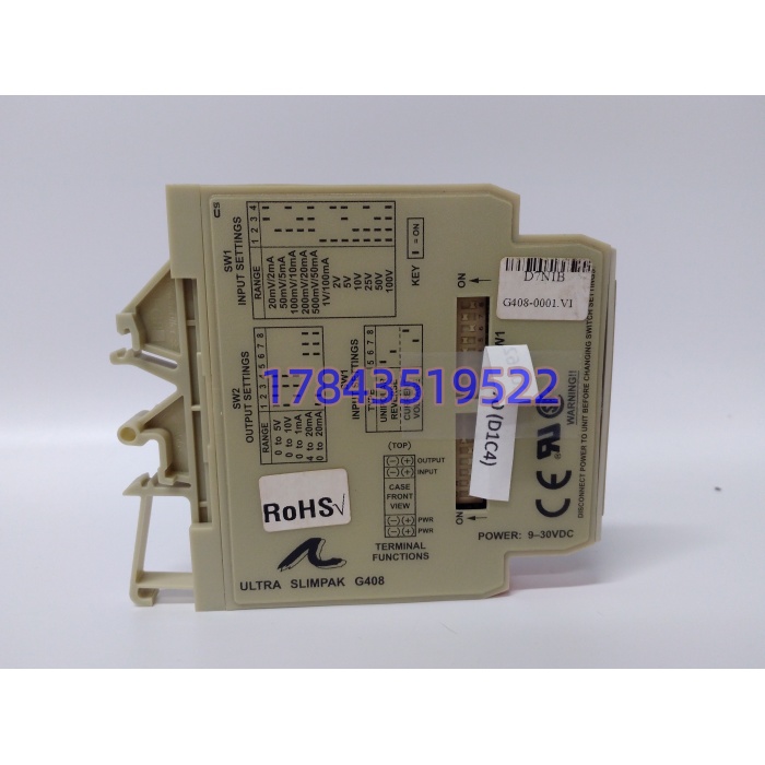 欧陆 G408-0001 | 场可配置信号调理器 1800V隔离 9-30VDC